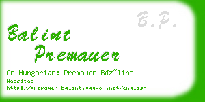 balint premauer business card